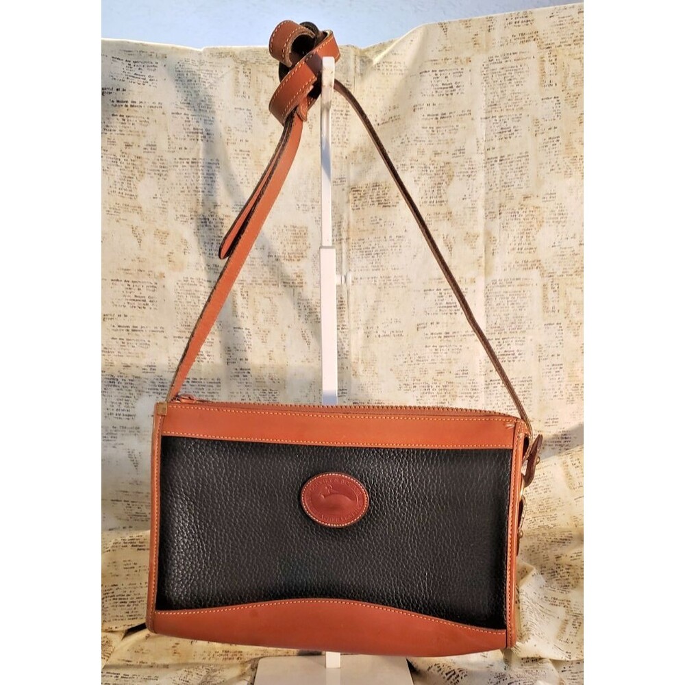 EUC: Vintage Dooney & Bourke All Weather Leather Bag - Dark Blue or Black